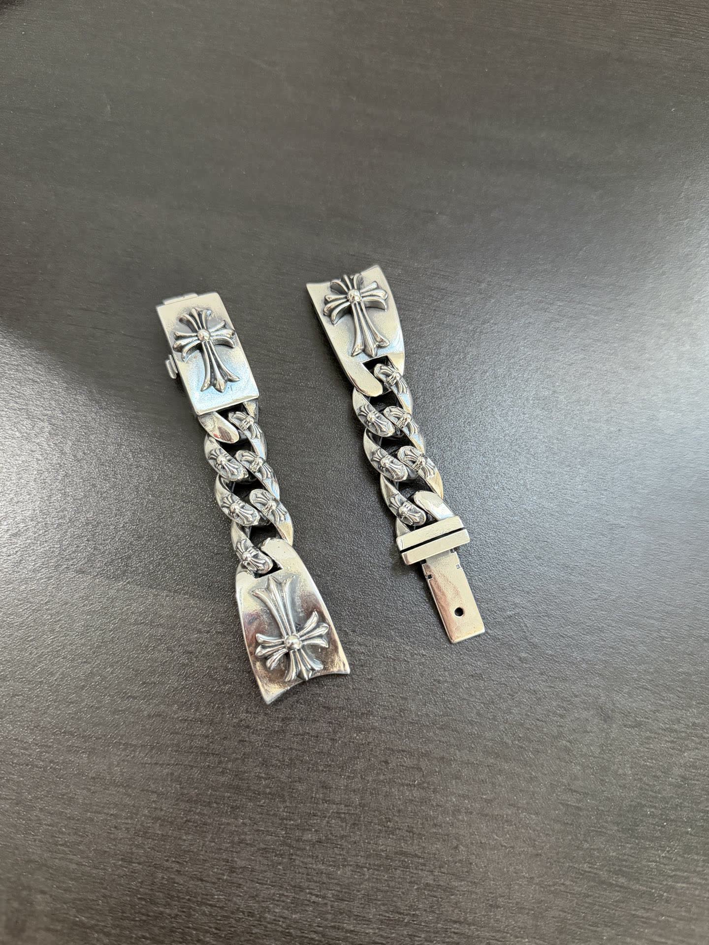Chrome Hearts Silver Cross Link Bracelet